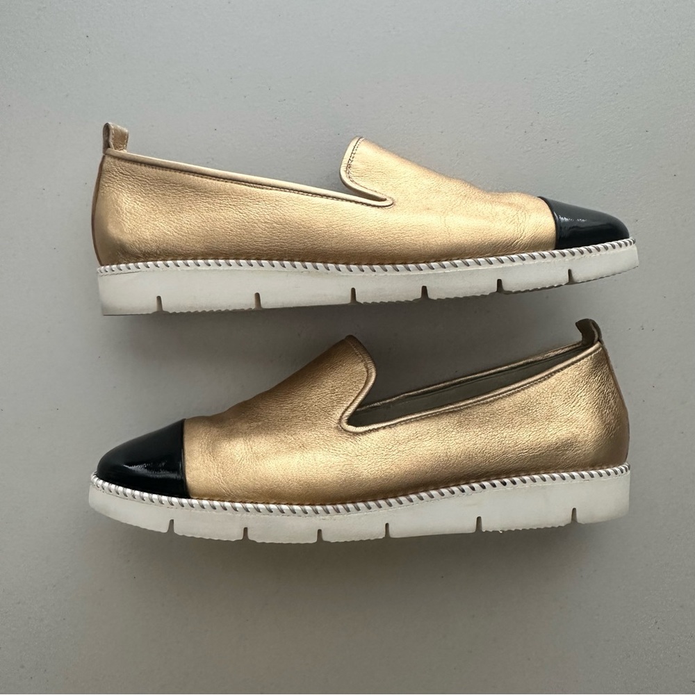 PAUL GREEN ‘Daniella’ Metallic Soft Leather Loafers Women’s Size 9.5 - Picture 5 of 12